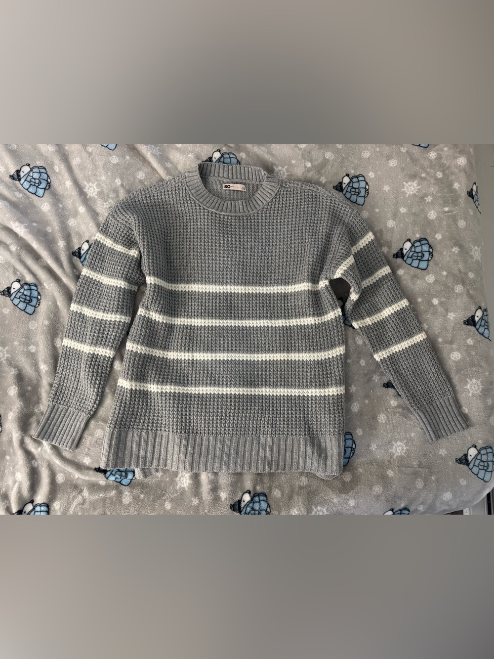SO Women’s Striped Crewneck Sweater